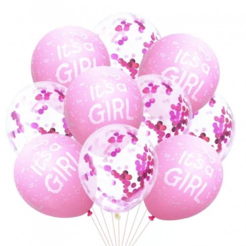 Kız Bebek 10 lu Helyum Balon