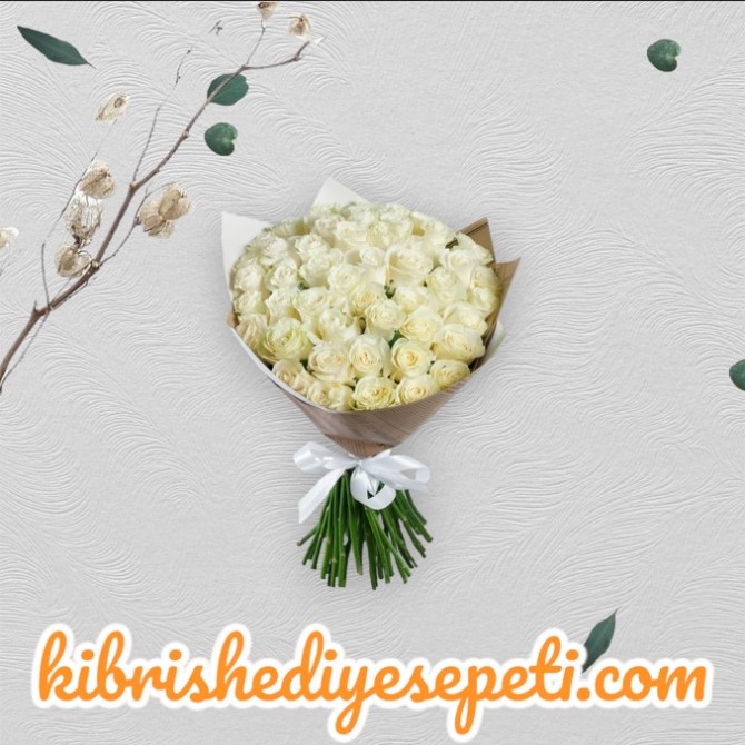 41 Beyaz Gül Buketi 41 Beyaz Gül Buketi