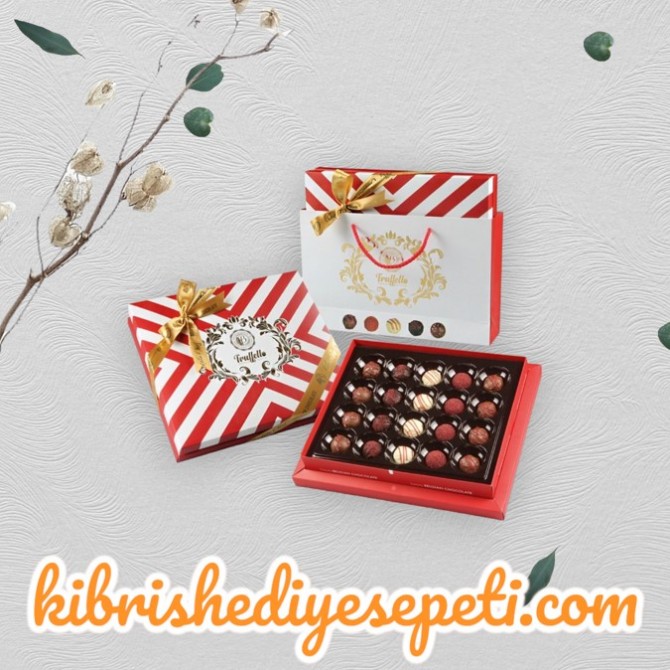 Truff Kırmızı Meyveli Kutu Çikolata