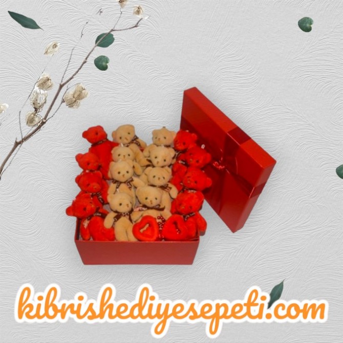 Büyük Boy Dörtgen Kutuda 16 Ayıcık Büyük Boy Dörtgen Kutuda 16 Ayıcık