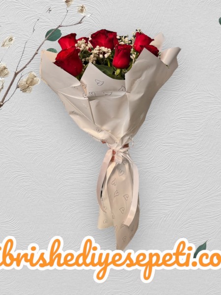 7 Kırmızı Gül Buketi