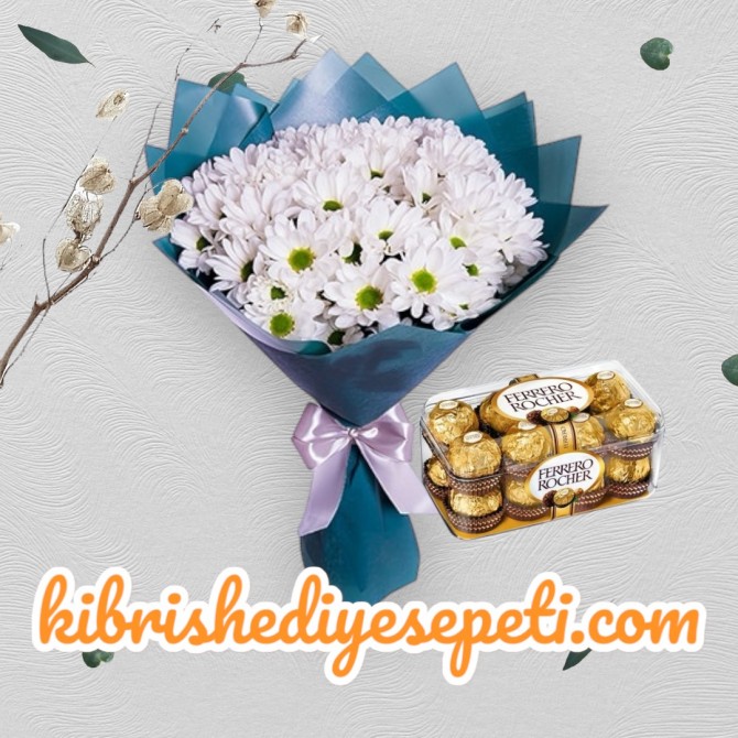 Papatya Buketi ve Çikolata Papatya Buketi ve Çikolata
