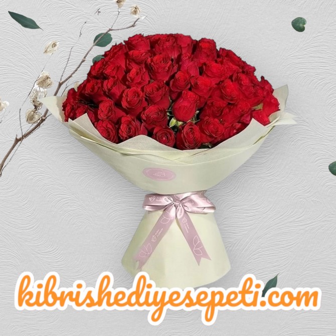 75 Kırmızı Gül Buketi 75 Kırmızı Gül Buketi