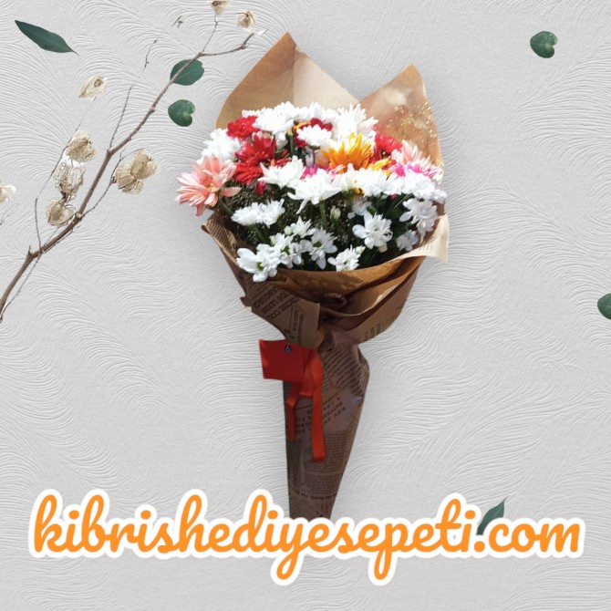 Krizantem ve Gerbera Buketi Krizantem ve Gerbera Buketi